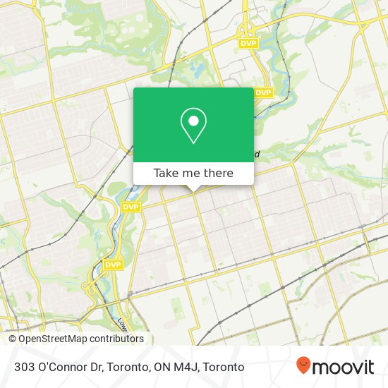 303 O'Connor Dr, Toronto, ON M4J map
