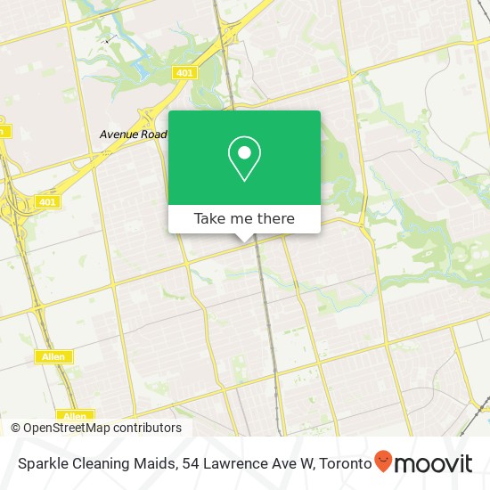 Sparkle Cleaning Maids, 54 Lawrence Ave W plan