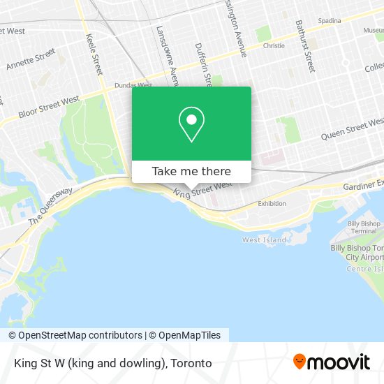 King St W (king and dowling) map