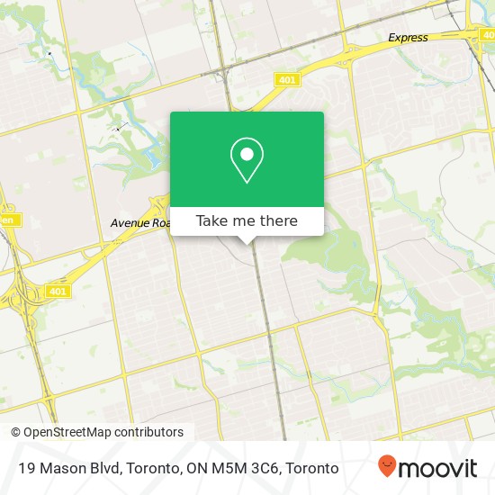 19 Mason Blvd, Toronto, ON M5M 3C6 map