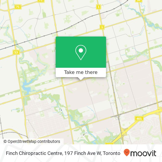 Finch Chiropractic Centre, 197 Finch Ave W map