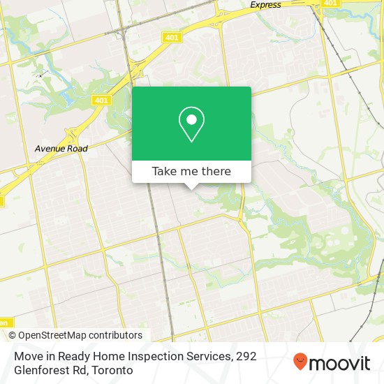 Move in Ready Home Inspection Services, 292 Glenforest Rd map