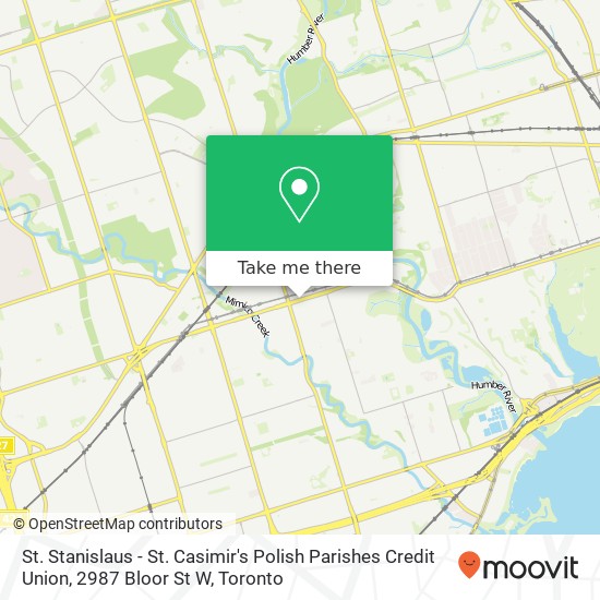 St. Stanislaus - St. Casimir's Polish Parishes Credit Union, 2987 Bloor St W map