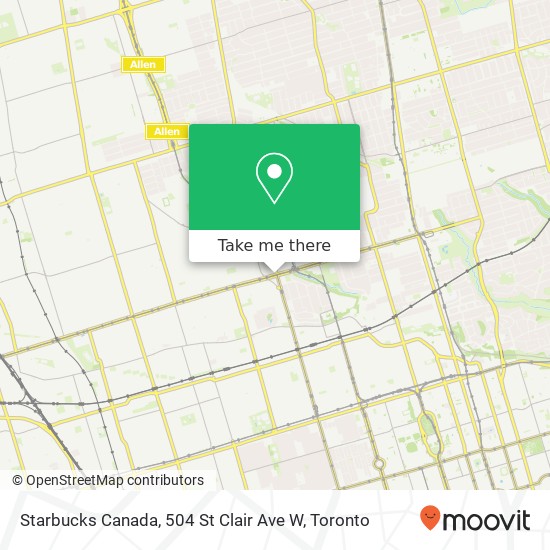 Starbucks Canada, 504 St Clair Ave W map