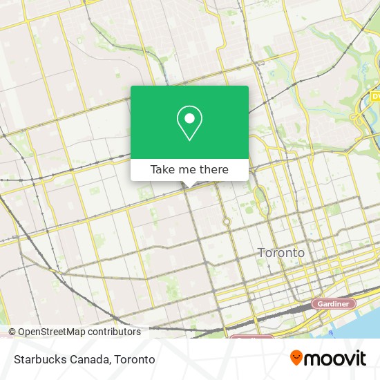Starbucks Canada map