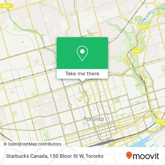 Starbucks Canada, 150 Bloor St W map