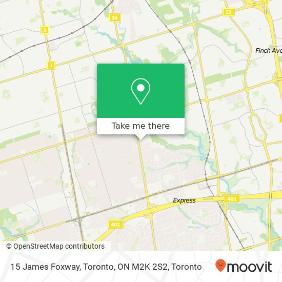 15 James Foxway, Toronto, ON M2K 2S2 map