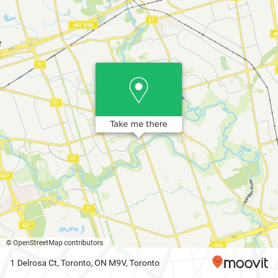 1 Delrosa Ct, Toronto, ON M9V map
