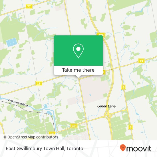 East Gwillimbury Town Hall map