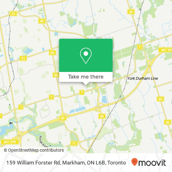159 William Forster Rd, Markham, ON L6B map