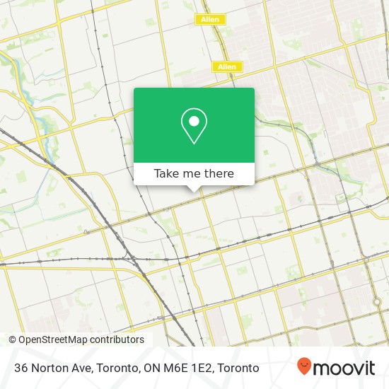 36 Norton Ave, Toronto, ON M6E 1E2 map