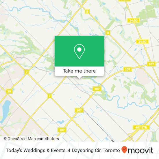 Today's Weddings & Events, 4 Dayspring Cir map