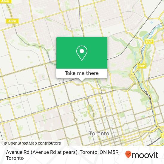 Avenue Rd (Avenue Rd at pears), Toronto, ON M5R plan