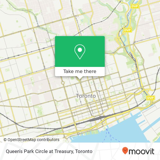 Queen's Park Circle at Treasury map