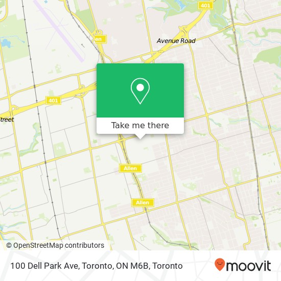 100 Dell Park Ave, Toronto, ON M6B map
