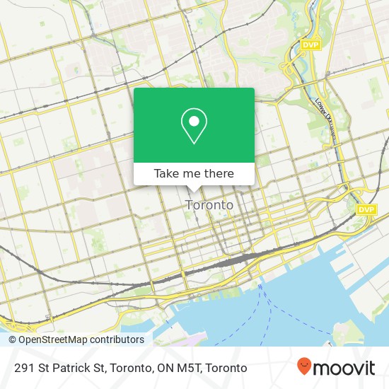 291 St Patrick St, Toronto, ON M5T map