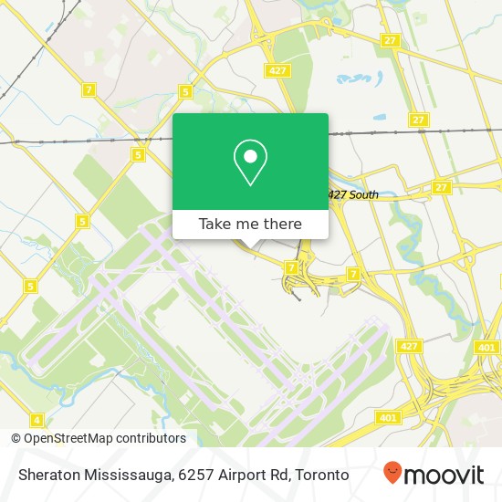 Sheraton Mississauga, 6257 Airport Rd map