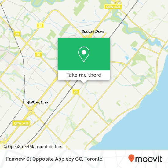 Fairview St Opposite Appleby GO map