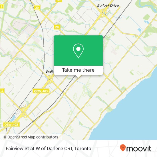 Fairview St at W of Darlene CRT map