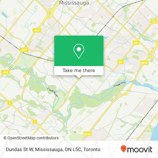 Dundas St W, Mississauga, ON L5C map