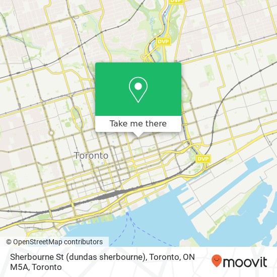 Sherbourne St (dundas sherbourne), Toronto, ON M5A plan