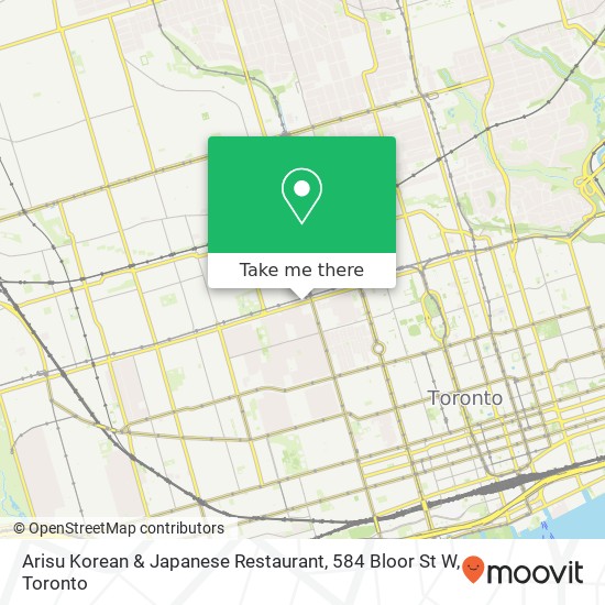 Arisu Korean & Japanese Restaurant, 584 Bloor St W map