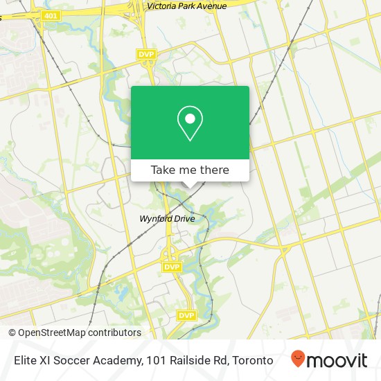 Elite XI Soccer Academy, 101 Railside Rd map