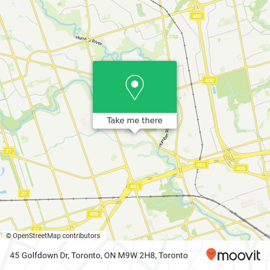 45 Golfdown Dr, Toronto, ON M9W 2H8 map