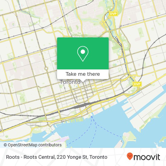 Roots - Roots Central, 220 Yonge St map