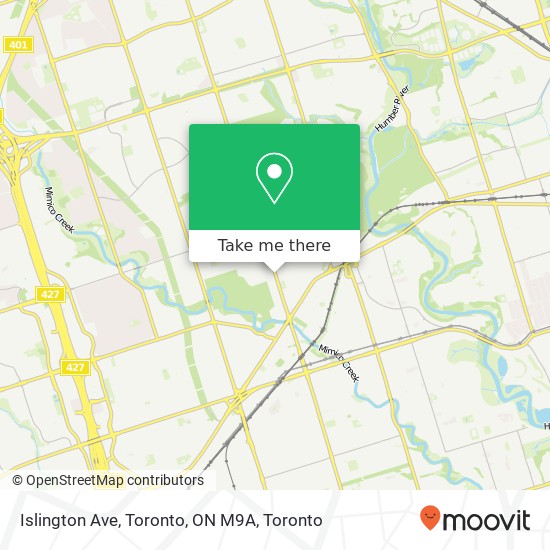 Islington Ave, Toronto, ON M9A plan