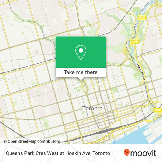 Queen's Park Cres West at Hoskin Ave map