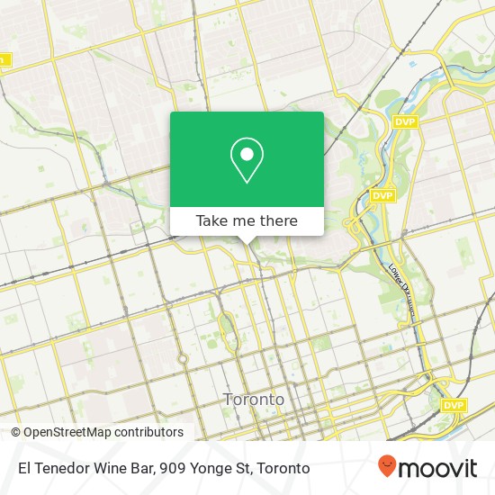 El Tenedor Wine Bar, 909 Yonge St plan