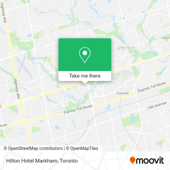 Hilton Hotel Markham map