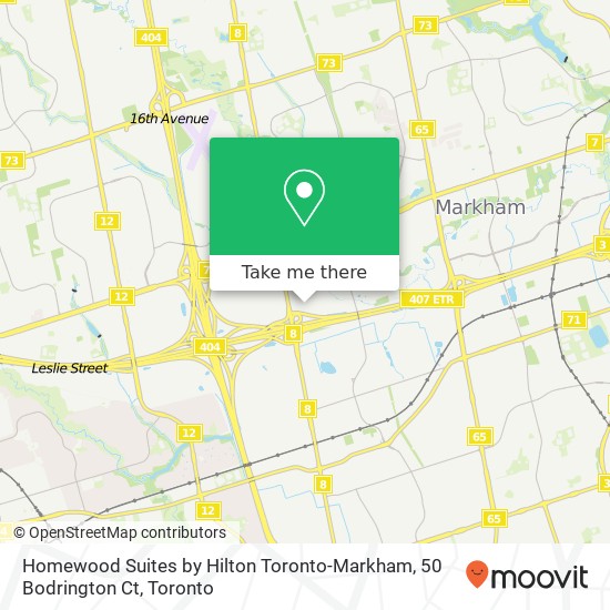 Homewood Suites by Hilton Toronto-Markham, 50 Bodrington Ct map
