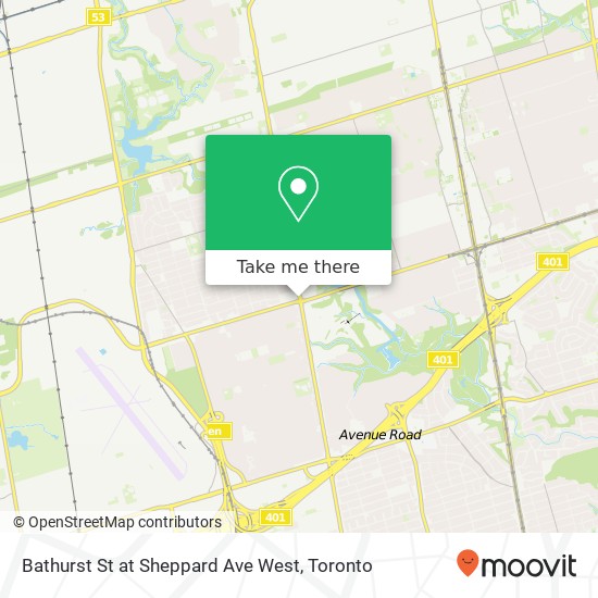 Bathurst St at Sheppard Ave West map