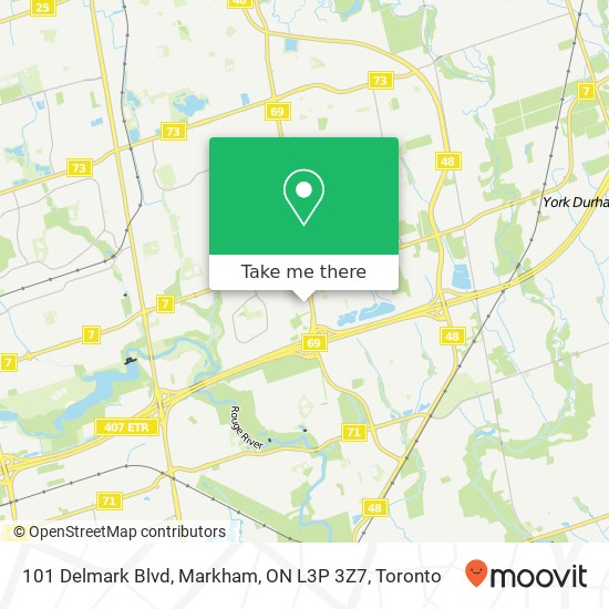 101 Delmark Blvd, Markham, ON L3P 3Z7 map