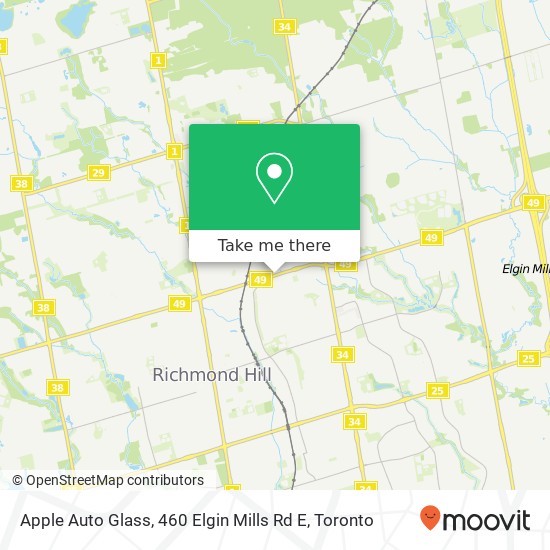 Apple Auto Glass, 460 Elgin Mills Rd E map