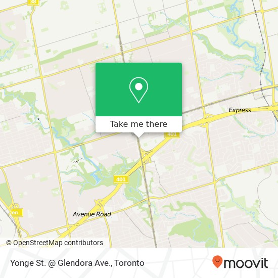 Yonge St. @ Glendora Ave. map