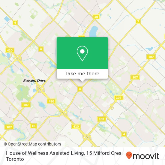 House of Wellness Assisted Living, 15 Milford Cres map