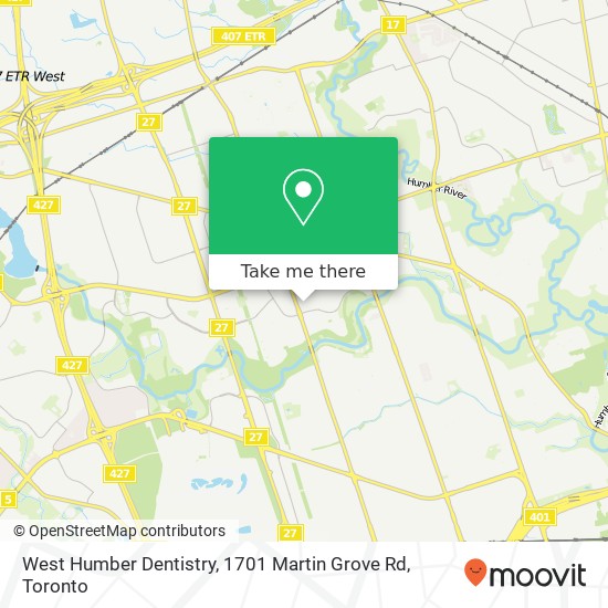 West Humber Dentistry, 1701 Martin Grove Rd map