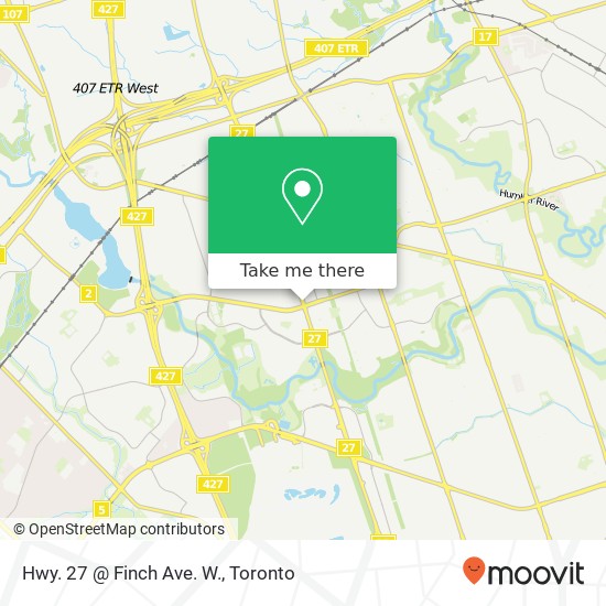 Hwy. 27 @ Finch Ave. W. map