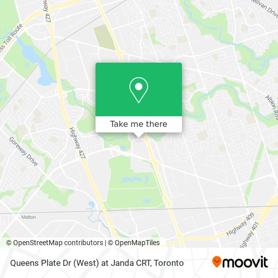 Queens Plate Dr (West) at Janda CRT map