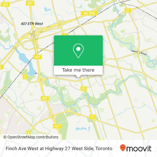 Finch Ave West at Highway 27 West Side plan