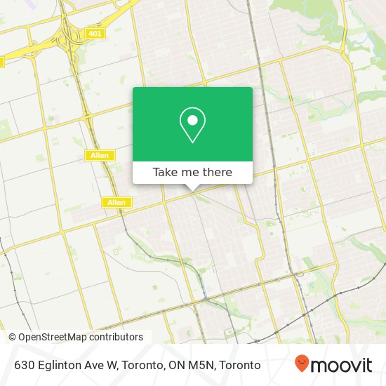 630 Eglinton Ave W, Toronto, ON M5N map