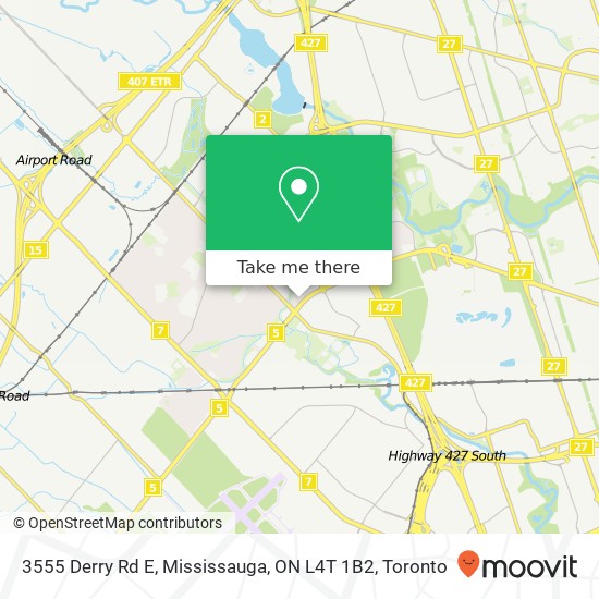 3555 Derry Rd E, Mississauga, ON L4T 1B2 map