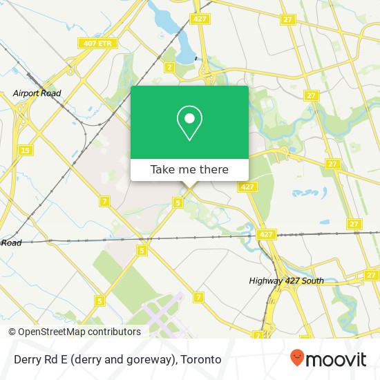 Derry Rd E (derry and goreway), Mississauga, ON L4T map