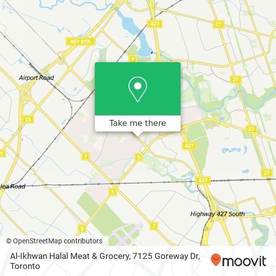 Al-Ikhwan Halal Meat & Grocery, 7125 Goreway Dr map