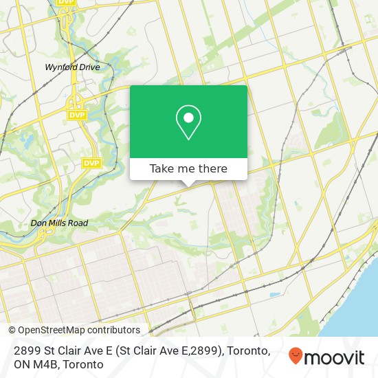 2899 St Clair Ave E (St Clair Ave E,2899), Toronto, ON M4B map