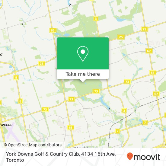 York Downs Golf & Country Club, 4134 16th Ave map