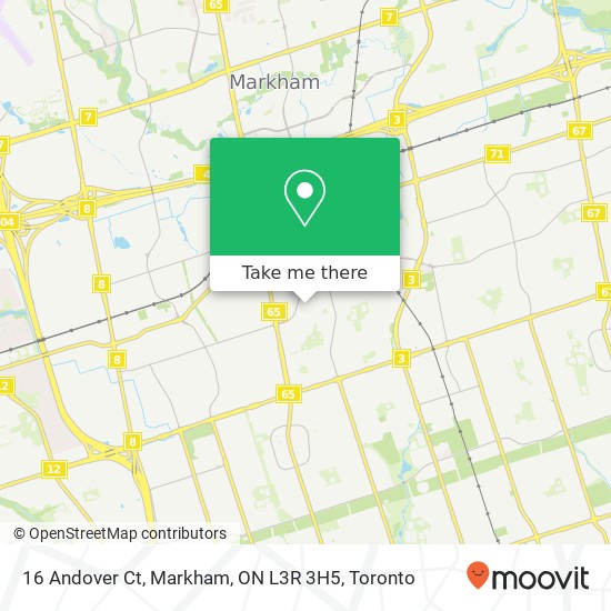 16 Andover Ct, Markham, ON L3R 3H5 map